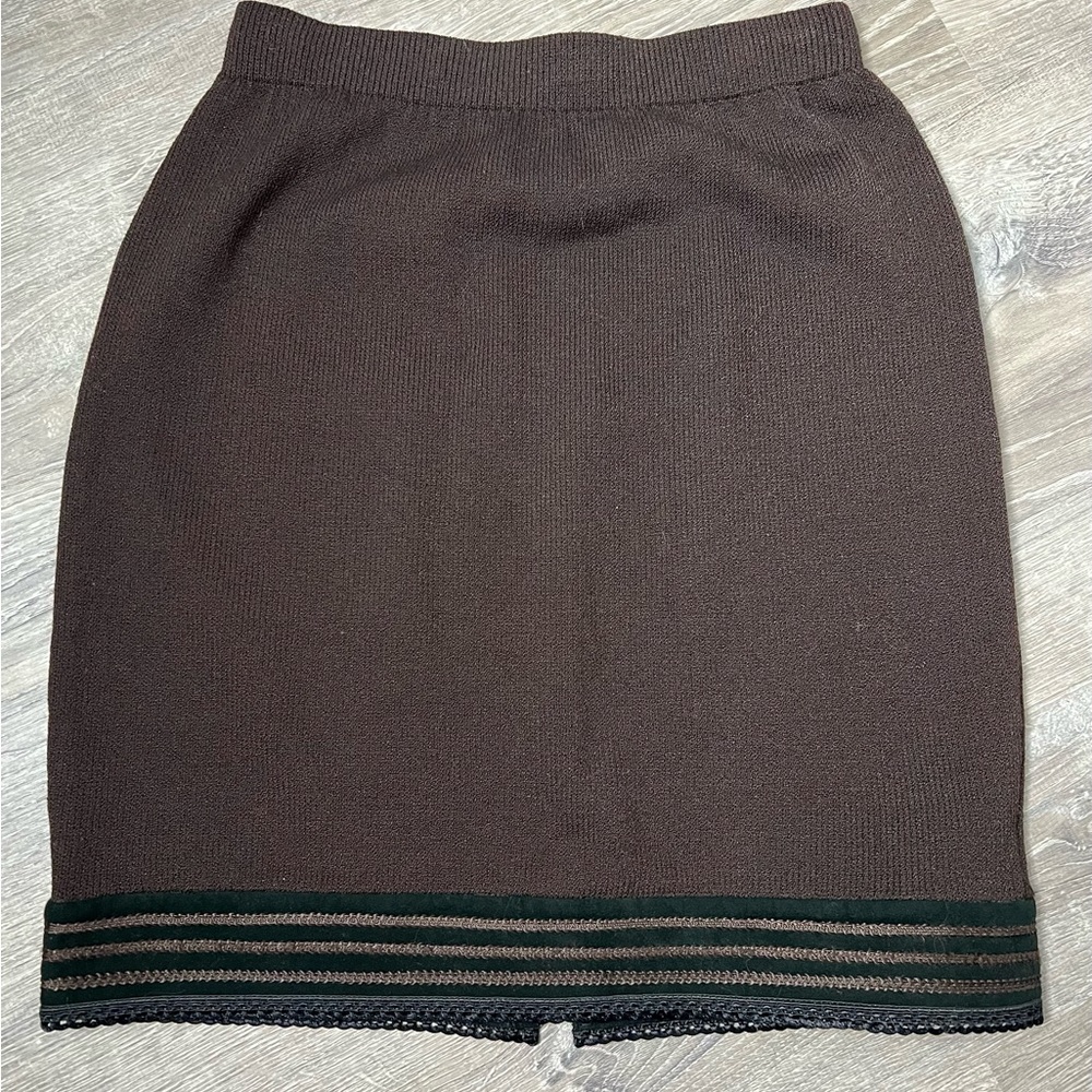 St. John Collection by Marie Gray‎ Brown Wool Blend Skirt- 6